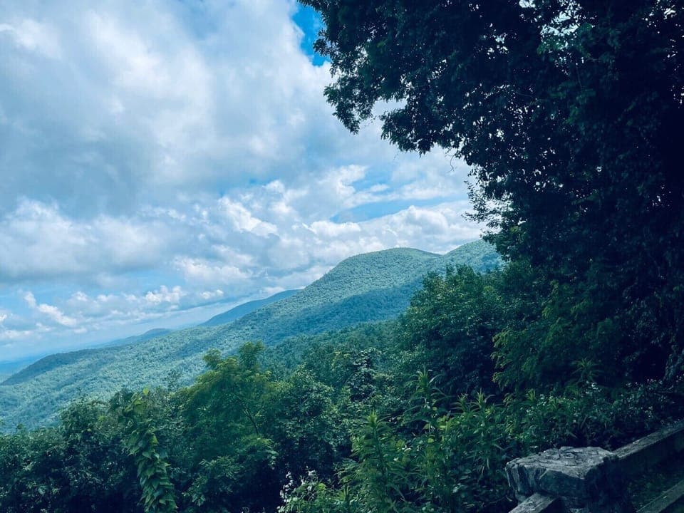 View of mountain ranges