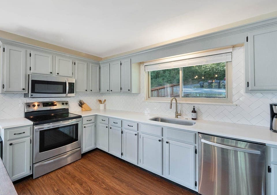 Plenty of countertops.