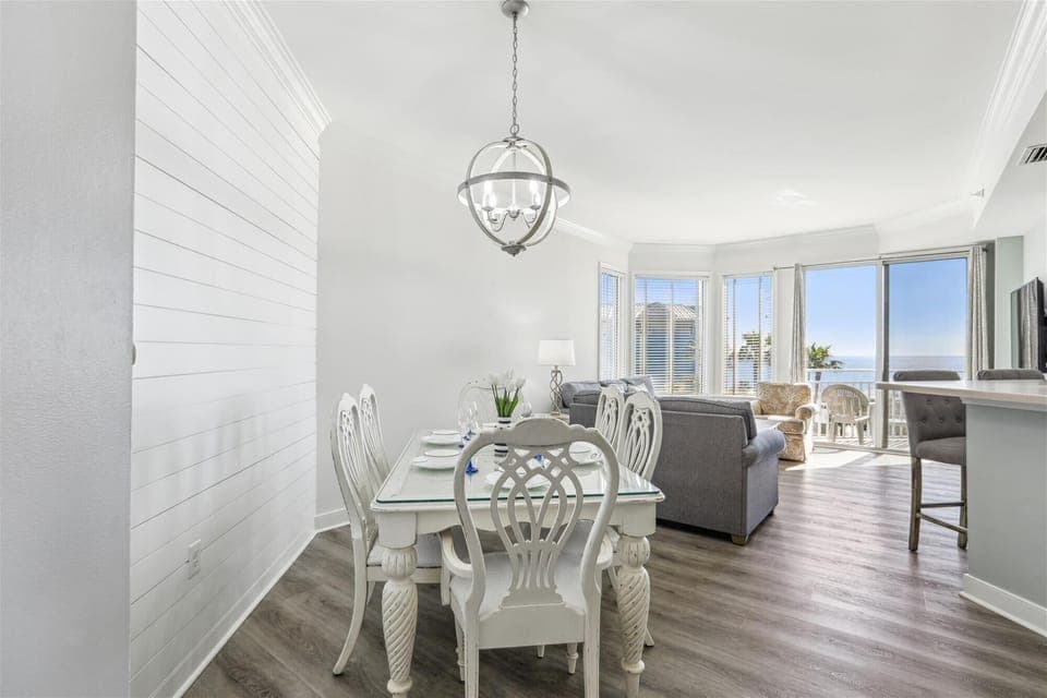Dining Area with Ocean Views at 1404 SeaCrest