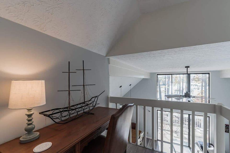 Lake View From Desk At Top Of The  Stairs
