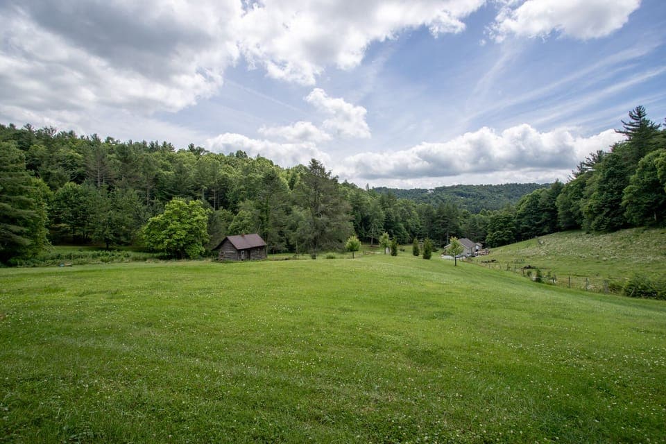 Huge Rolling Front Yard, more than 2 Acres of Mown Grass and Landscaped Perimeter for endless outdoor fun!