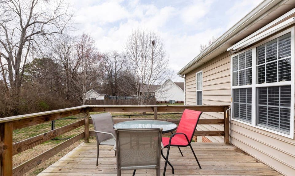 Outside deck