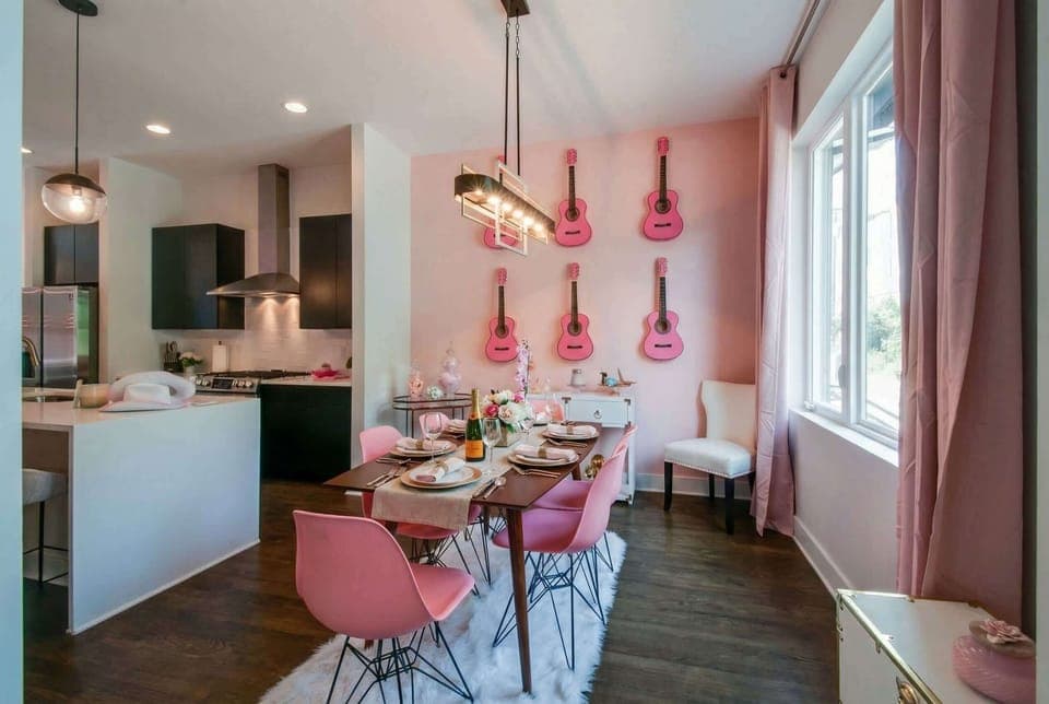 Discover this chic Nashville dining space, ideal for bachelorette parties or family reunions! Just minutes from Downtown, this stylish vacation rental features a warm atmosphere and an elegant table—perfect for making lasting memories in Music City.