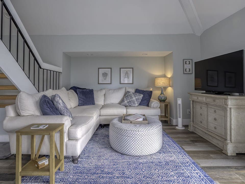Comfortable furniture and a large Smart TV