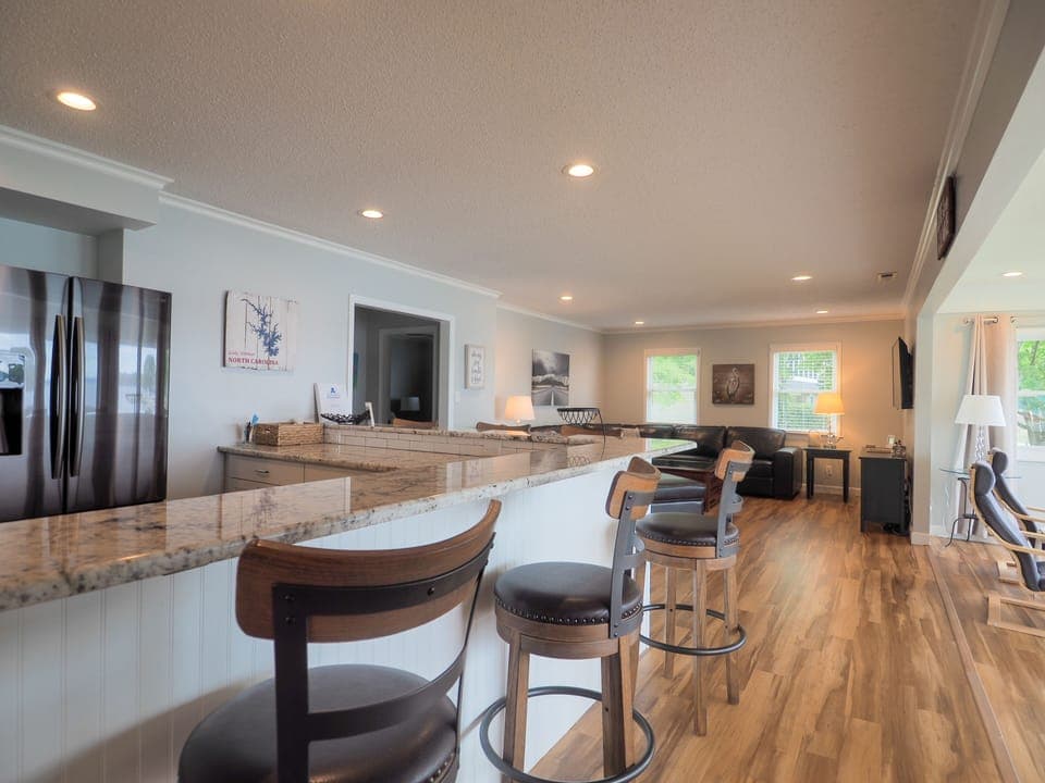 Island seating to keep the resident chef company.