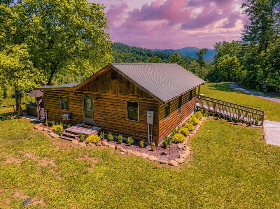 Enjoy the full spectrum of colors and gorgeous views surrounding the cabin.