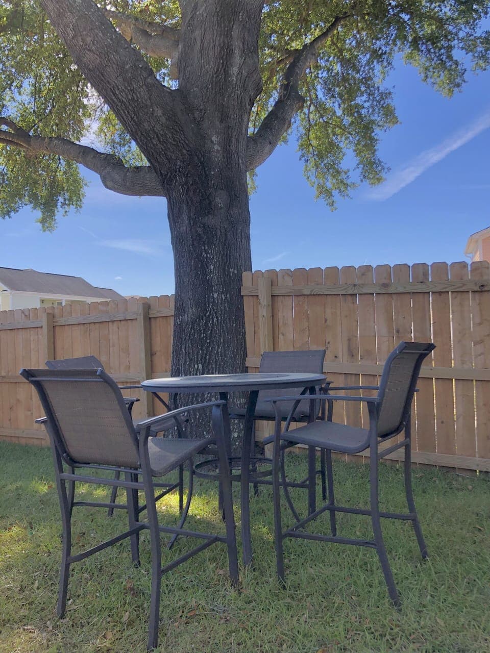 Outdoor Seating in Private Fenced in Yard 