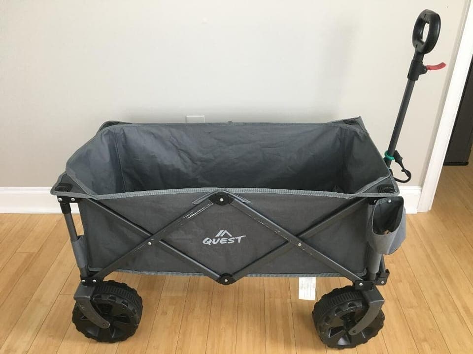 A handy cart to help you get your items  from parking lot to condo! 