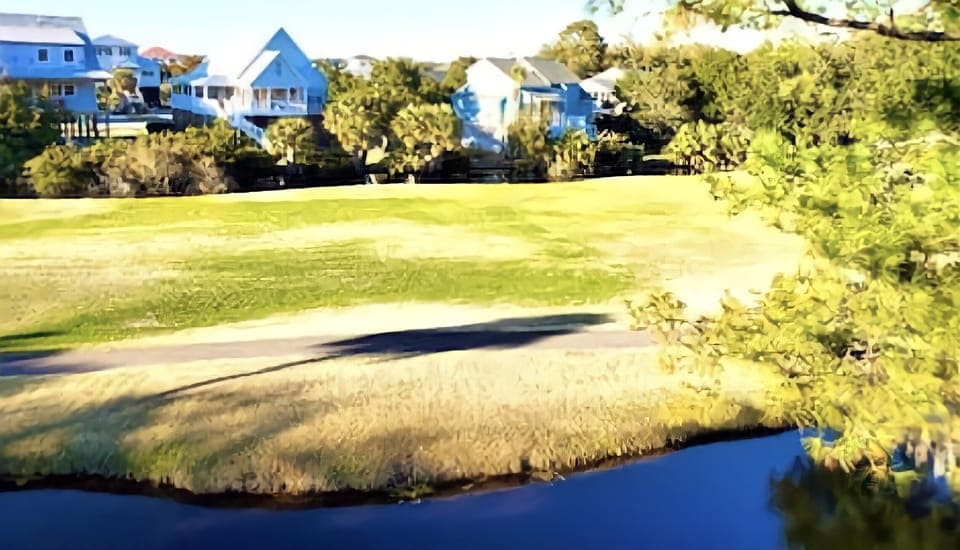 View from balcony over golf course 