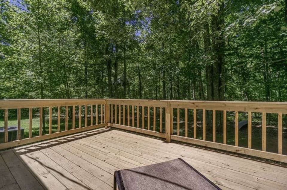 The lush foliage increases the privacy in the summer. 
