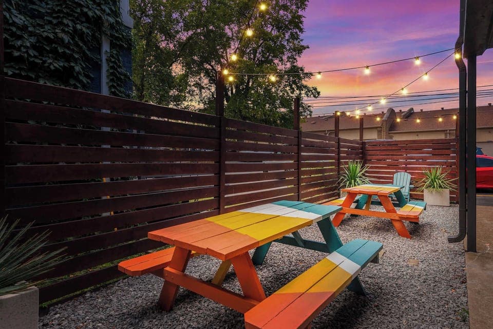 Unwind in the cozy atmosphere of our outdoor common space.