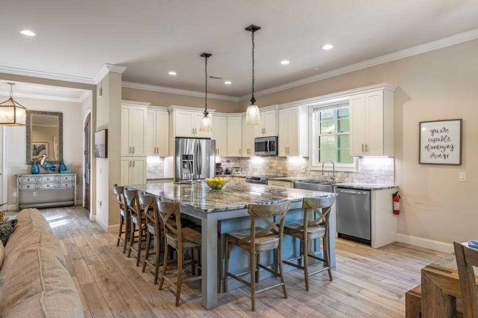 huge kitchen island