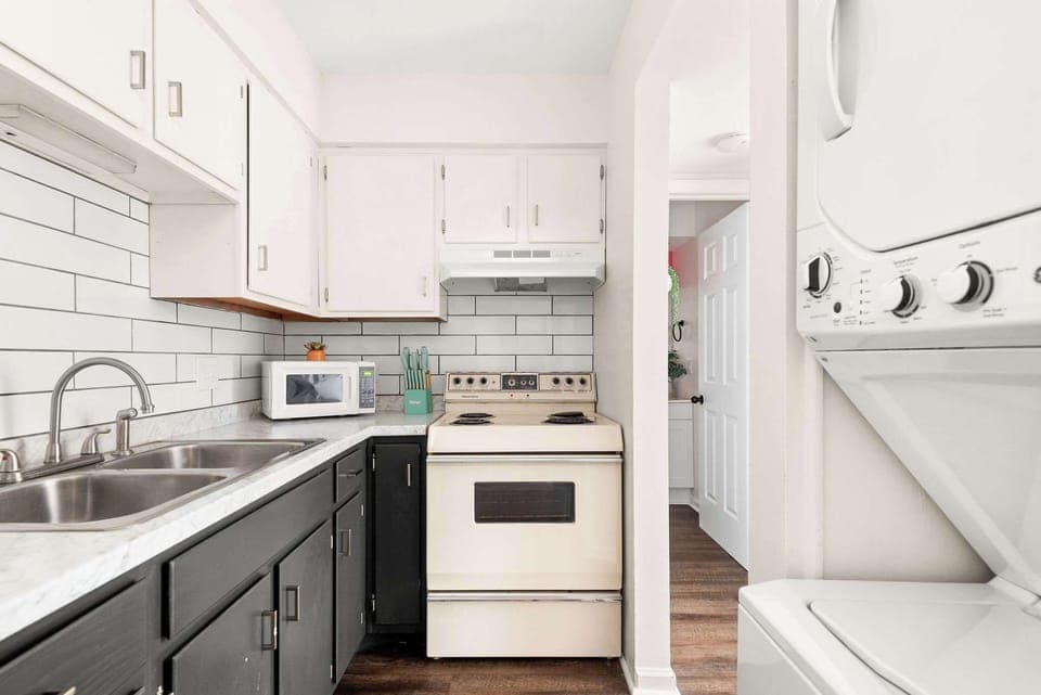Kitchen stocked with everything you need to stay in and cook a complete meal!