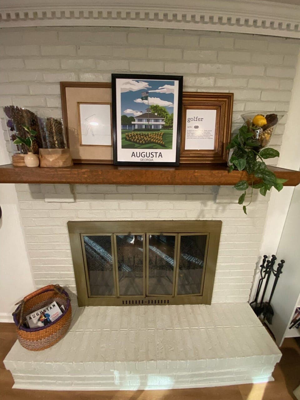 Wood-burning fireplace