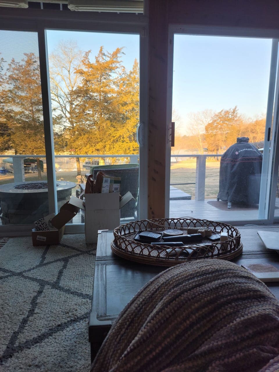 Sunroom, with all glass doors and screens. Let the outside in! 