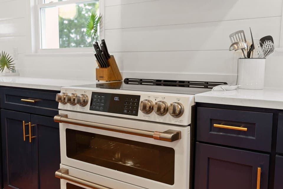 High-End Appliances In Modern Kitchen
