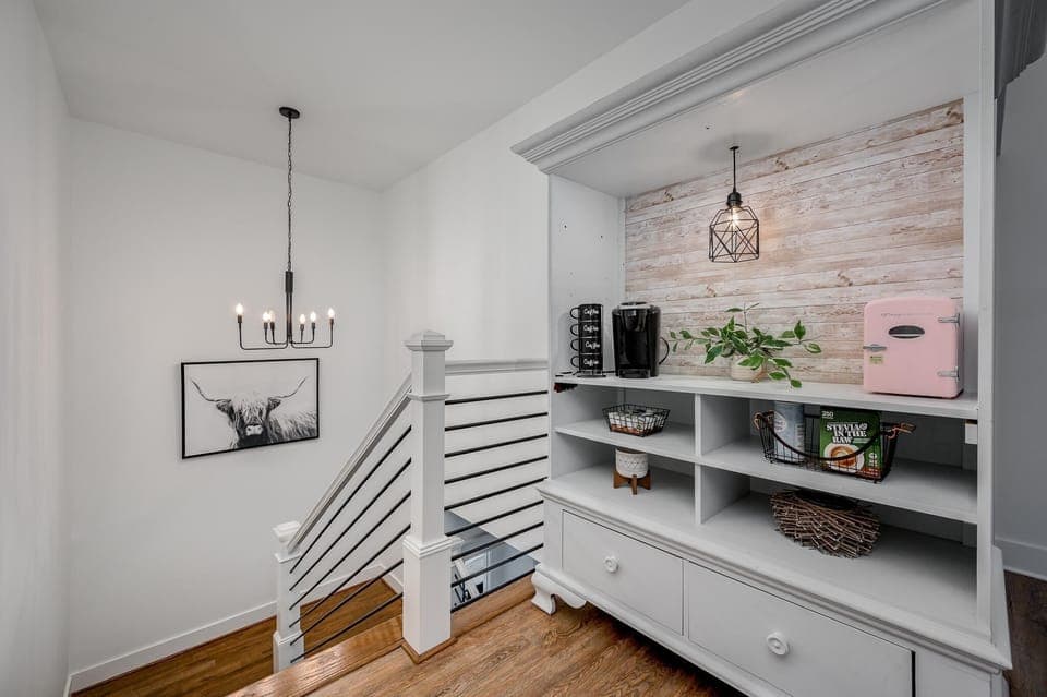 Upstairs coffee bar