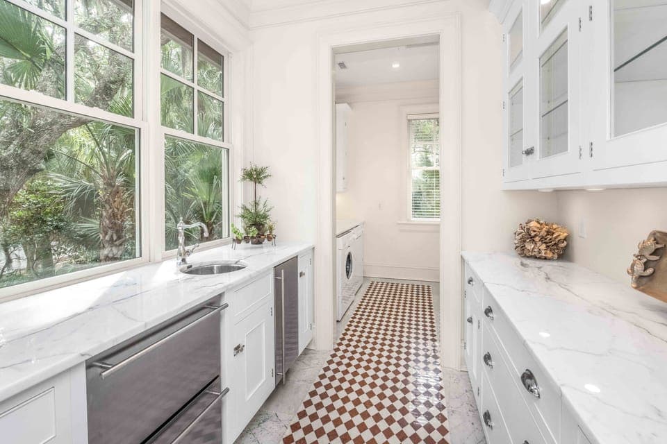 Butlers pantry and laundry area