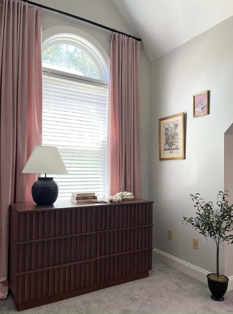 Calming neutral hues turn the space into a relaxing oasis after a long day.