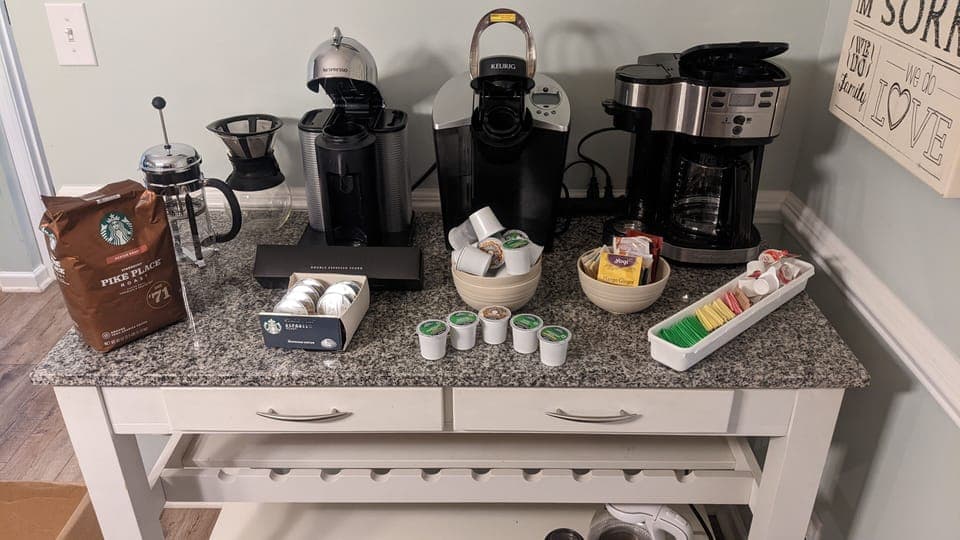 Coffee bar.