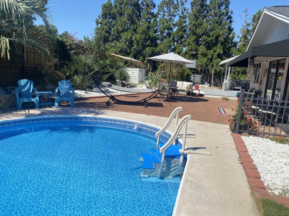 Heated saltwater pool from March to November.
