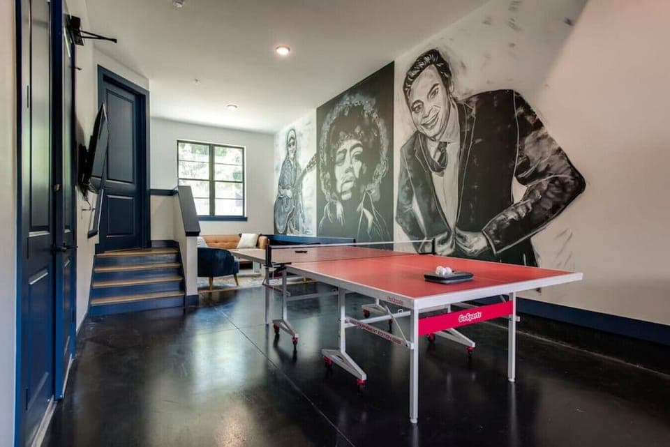 Kick back and relax or rally a game of ping pong in the converted game room.