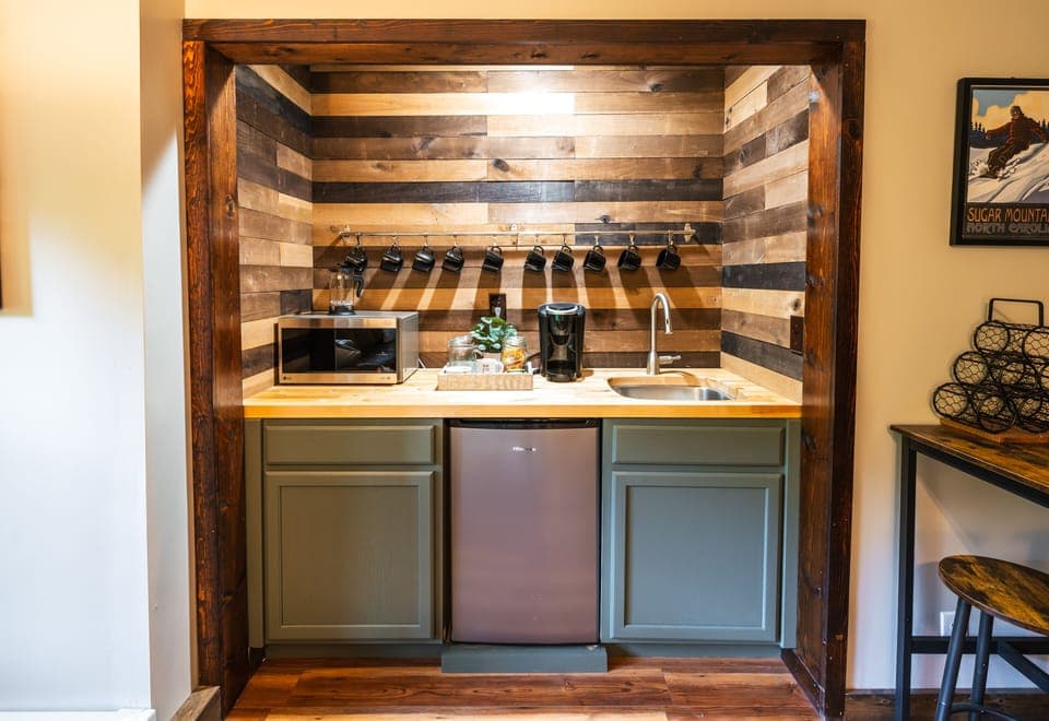 Stocked coffee bar 