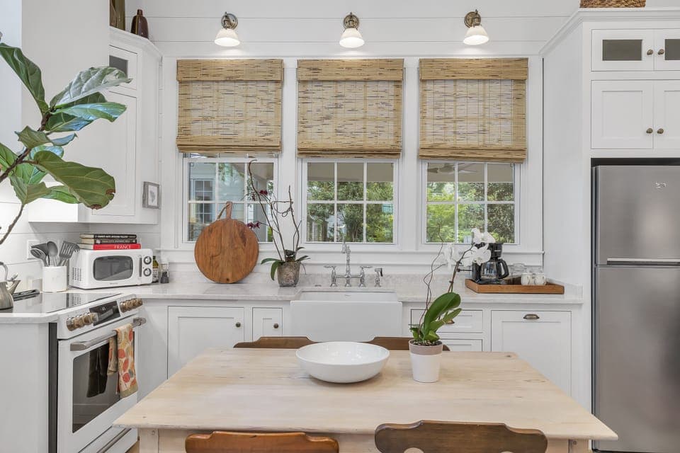 Fully stocked kitchen