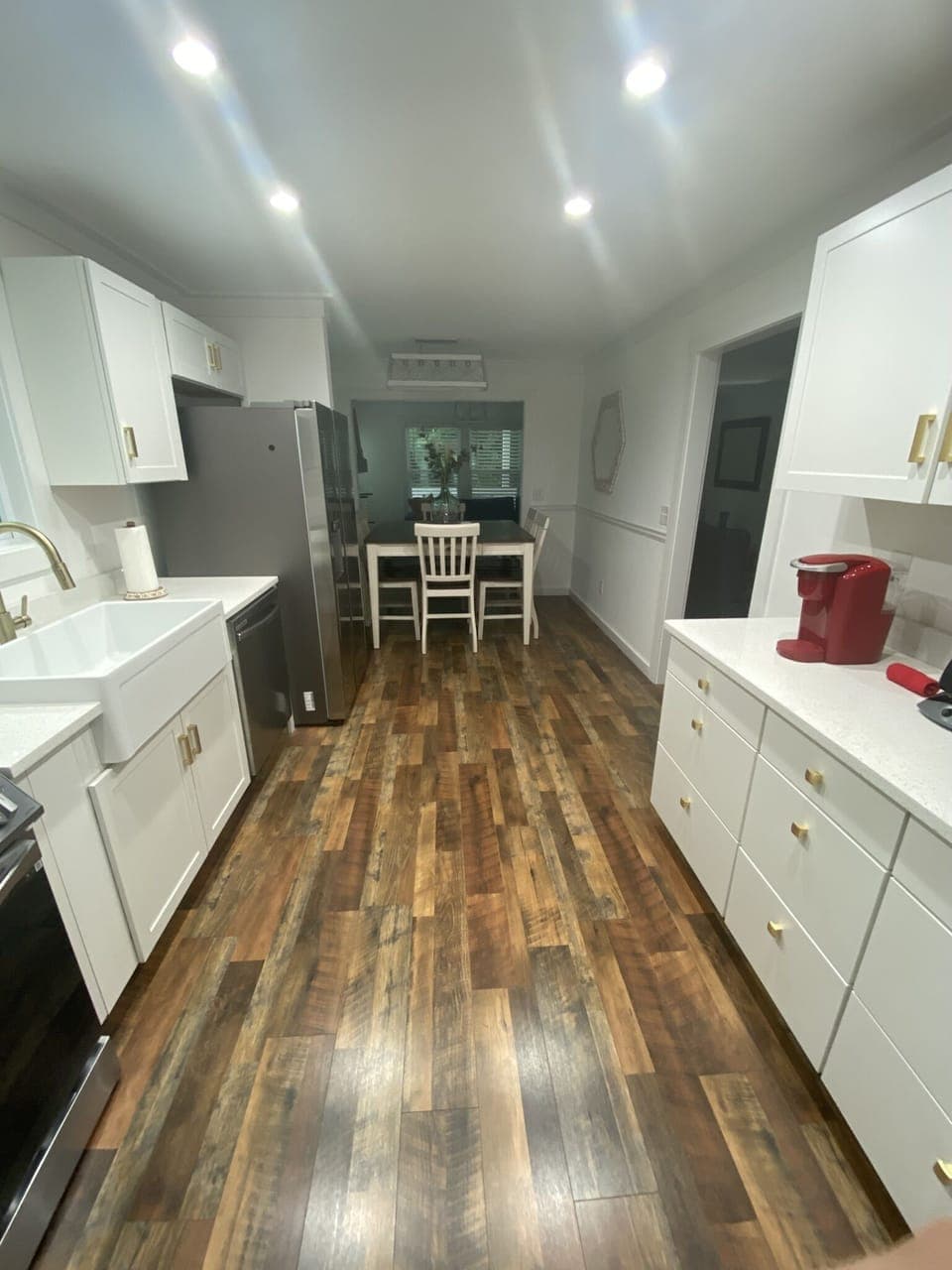 Kitchen and dining room. 