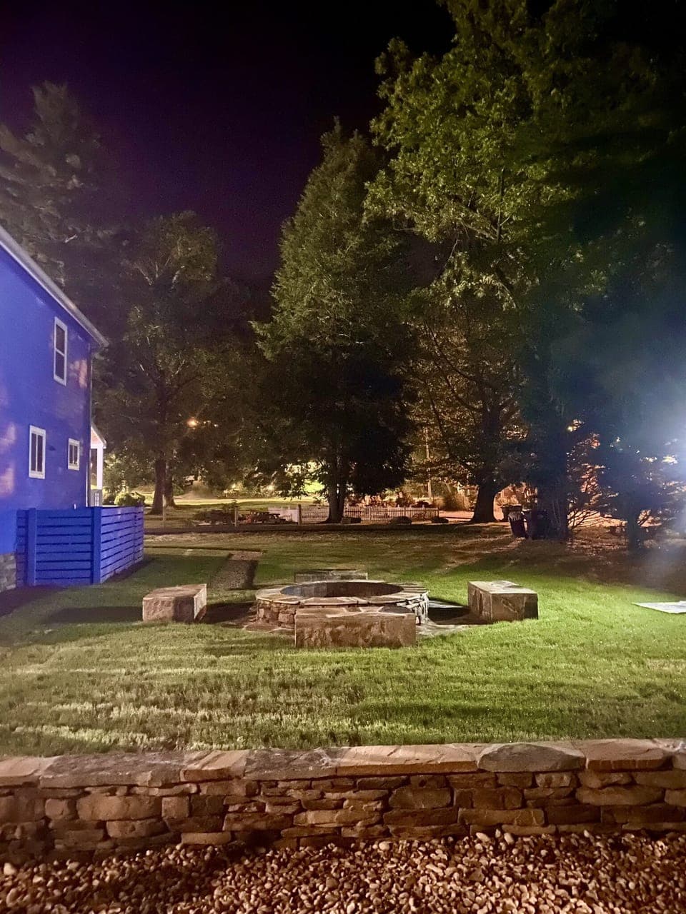 Back Yard at night. 