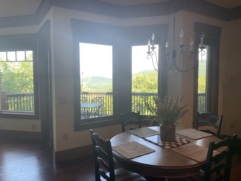 View from dining area