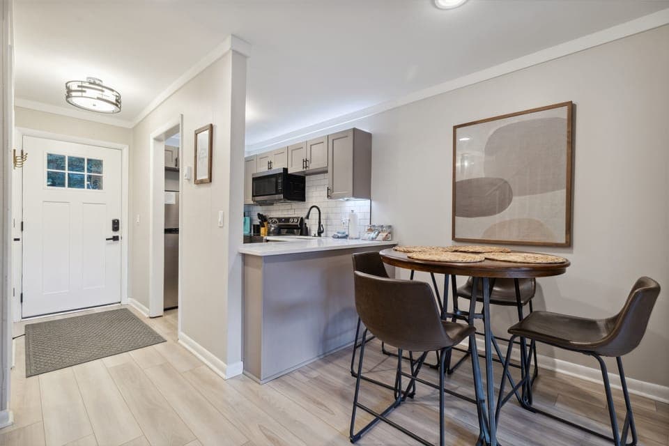 Enjoy a meal, game night, or work remotely from the dining room table
