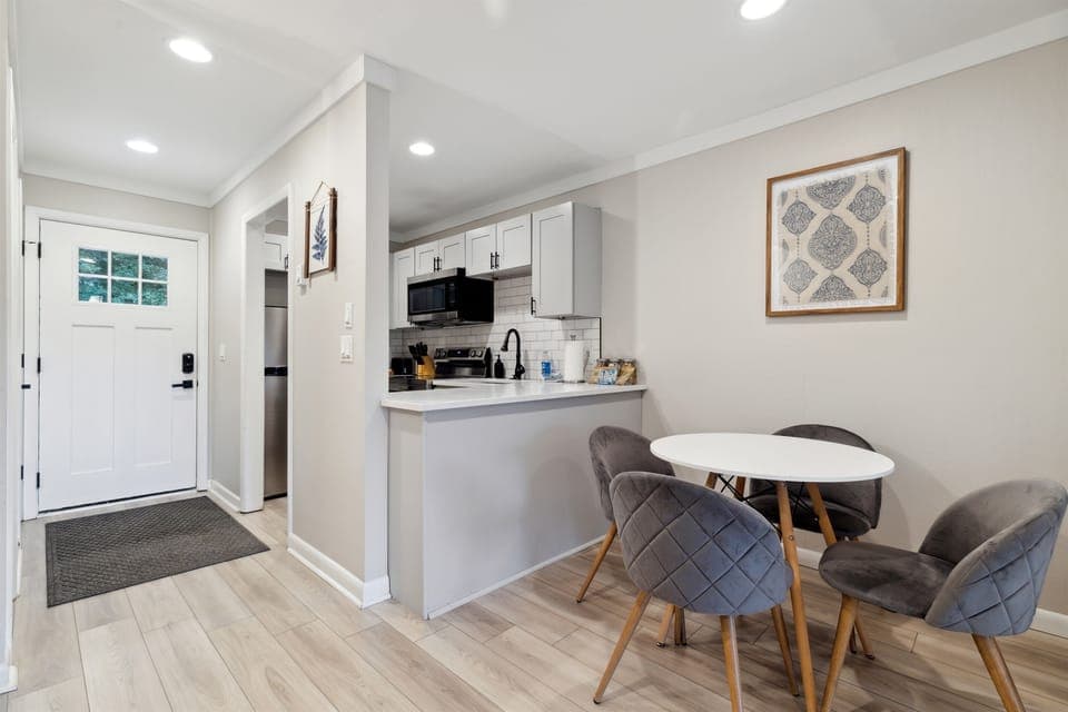 Enjoy a meal, game night, or work remotely from the dining room table