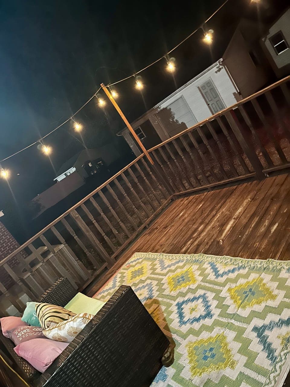 Patio Lounging and Charcoal Grill