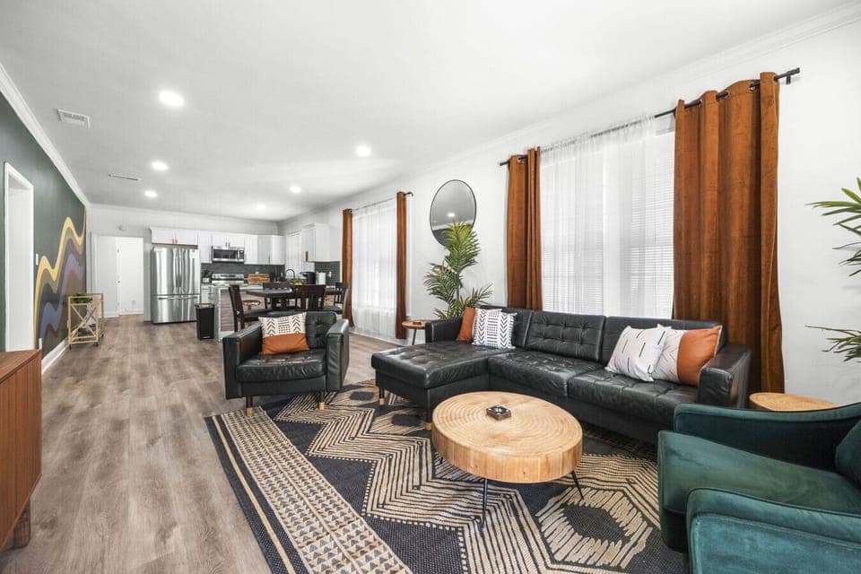 Open Concept - Living Room, Dining area and Kitchen so your whole group can be together at the same time.