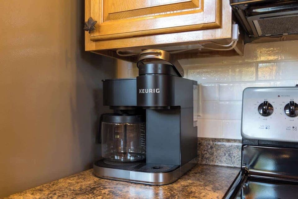 The kitchen is recently updated with all the appliances that you need for your stay!  Fridge, oven, rangetop, microwave, dishwasher, toaster - and, of course - coffee maker!