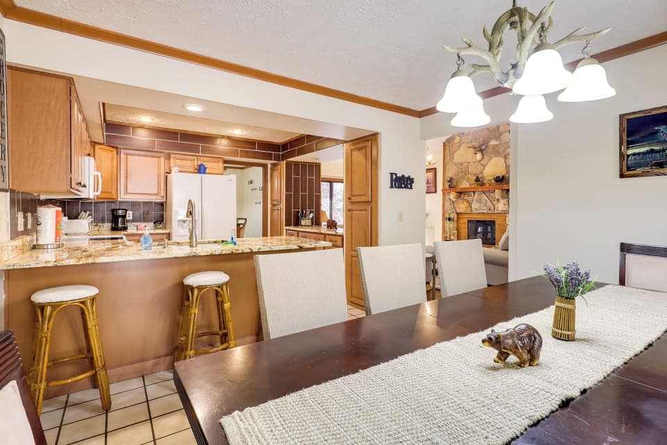 Dining Area & Kitchen | Updated Interior | Single-Story Home