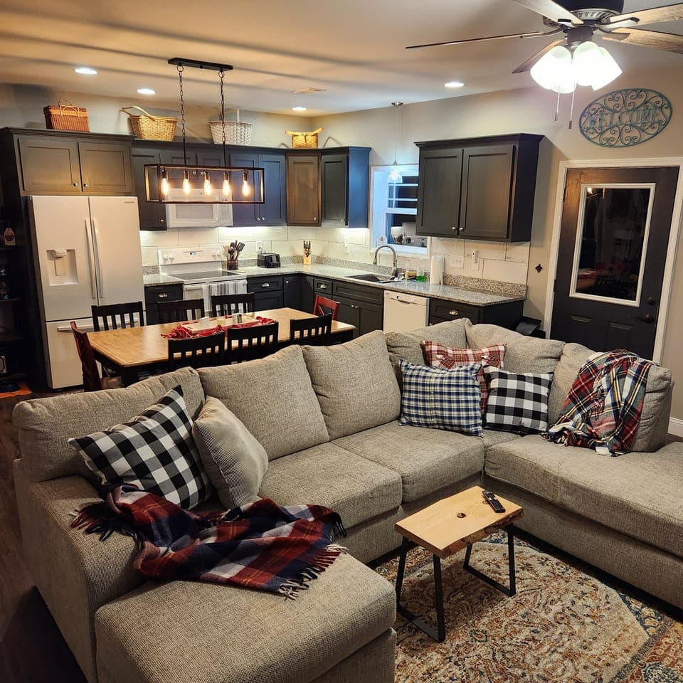 Deep, comfy seating for cuddles or napping