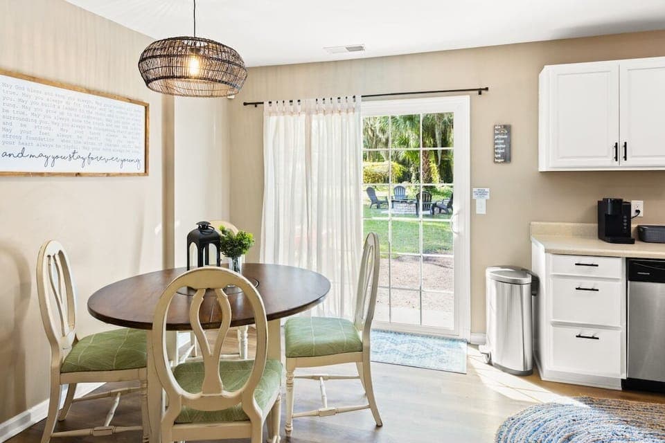 Dining room just off the kitchen and living room