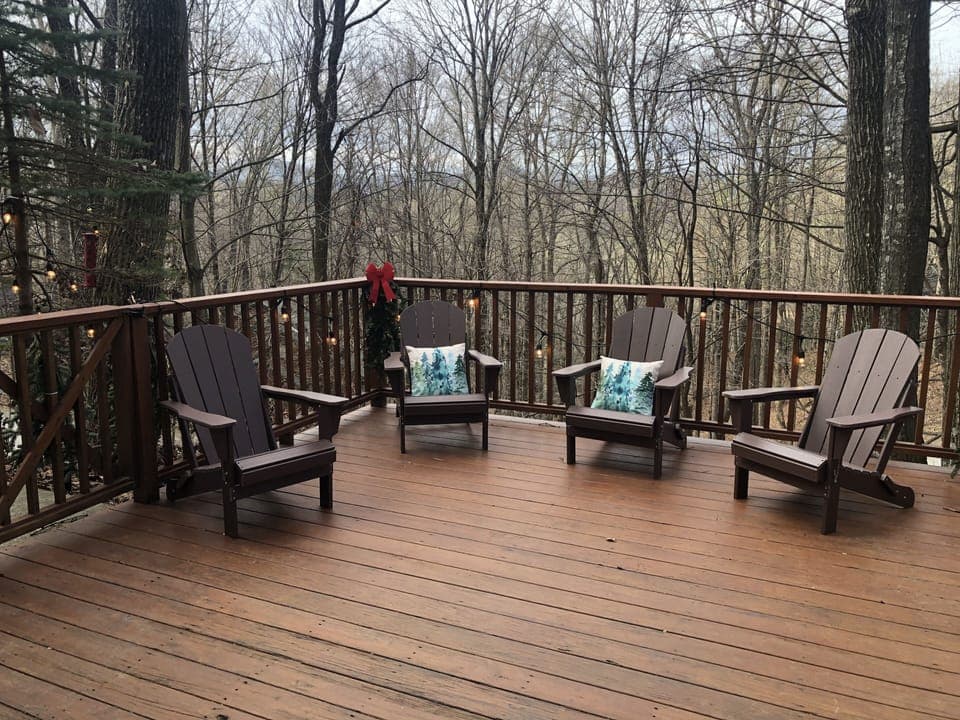 Enjoy the patio in the forest