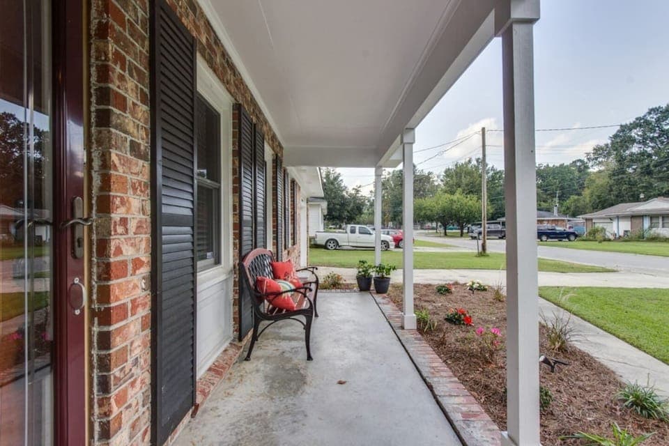 Relax with a Glass of Wine on the Porch