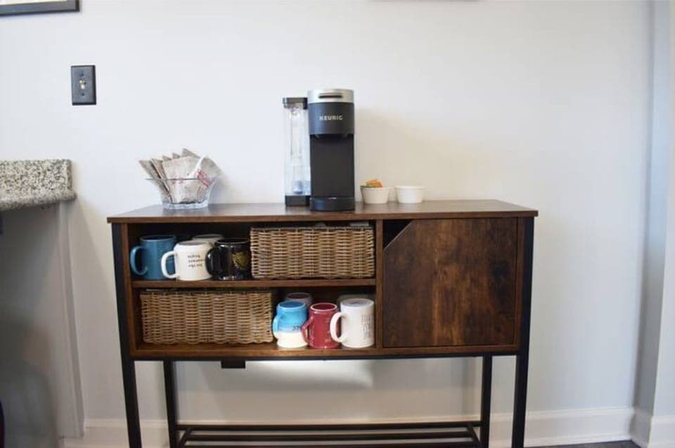 Coffee bar with snacks