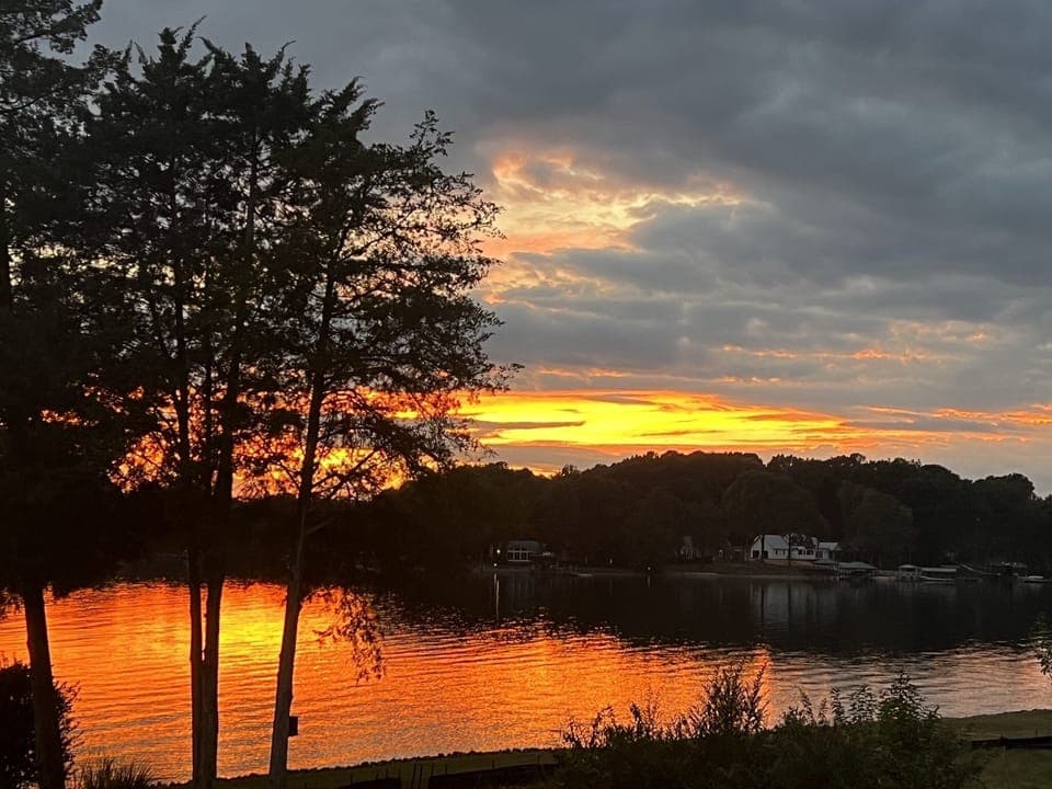 Sunset from the large covered patio.