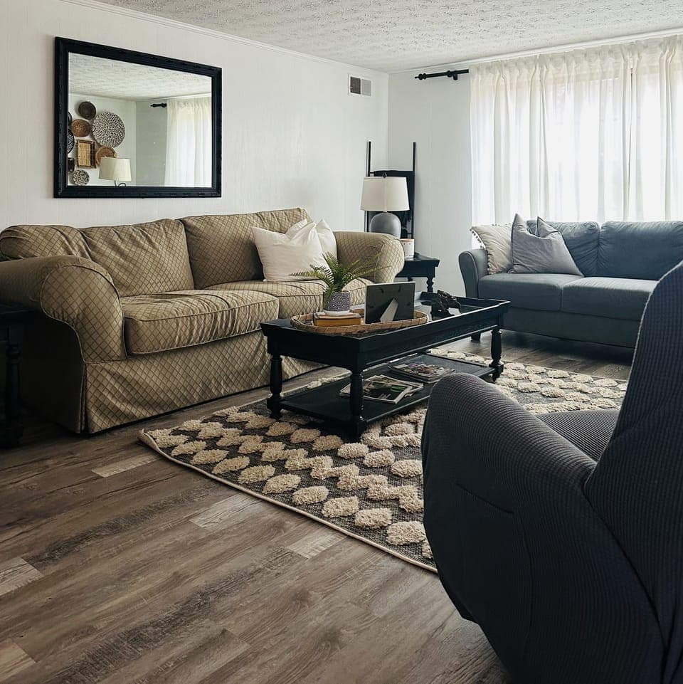 Living area with comfy sleeper sofa