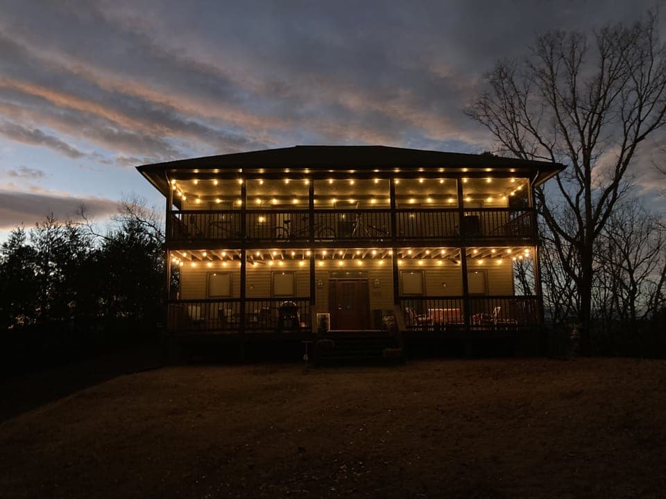Nighttime front view