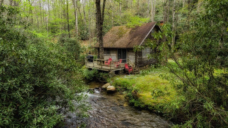 Creekside Cabin Rental with Mountain Views -  Exterior Shot