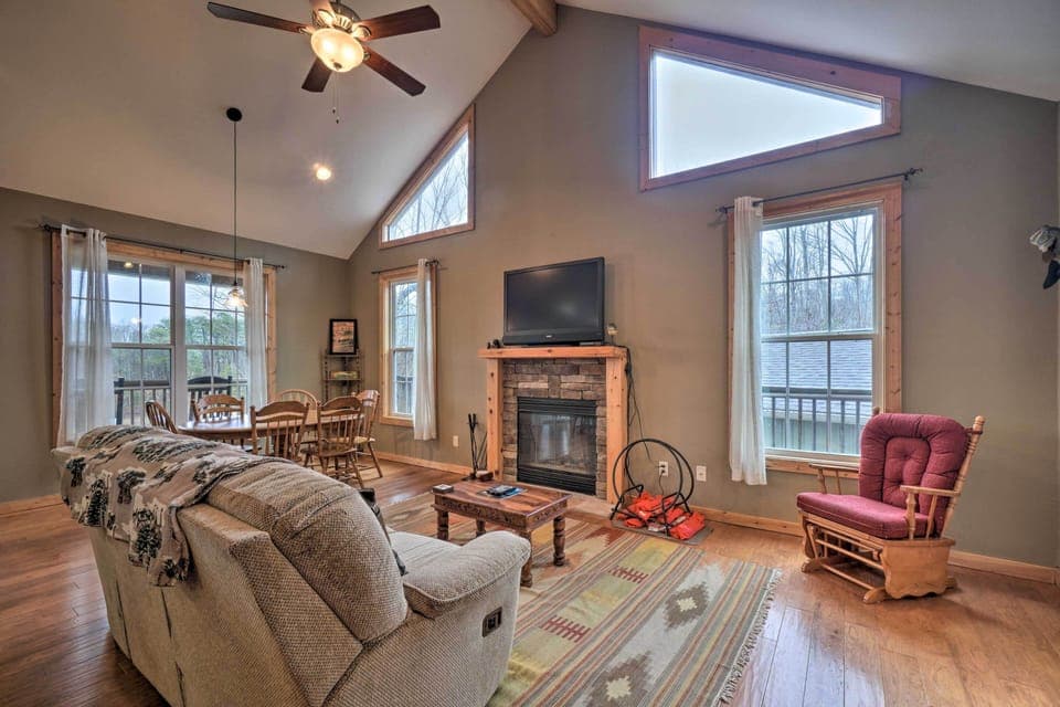 Sevierville Vacation Rental | 2BR | 2.5BA | 1,800 Sq Ft | Stairs Required