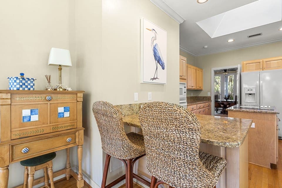 Barstool Seating in Kitchen Area
