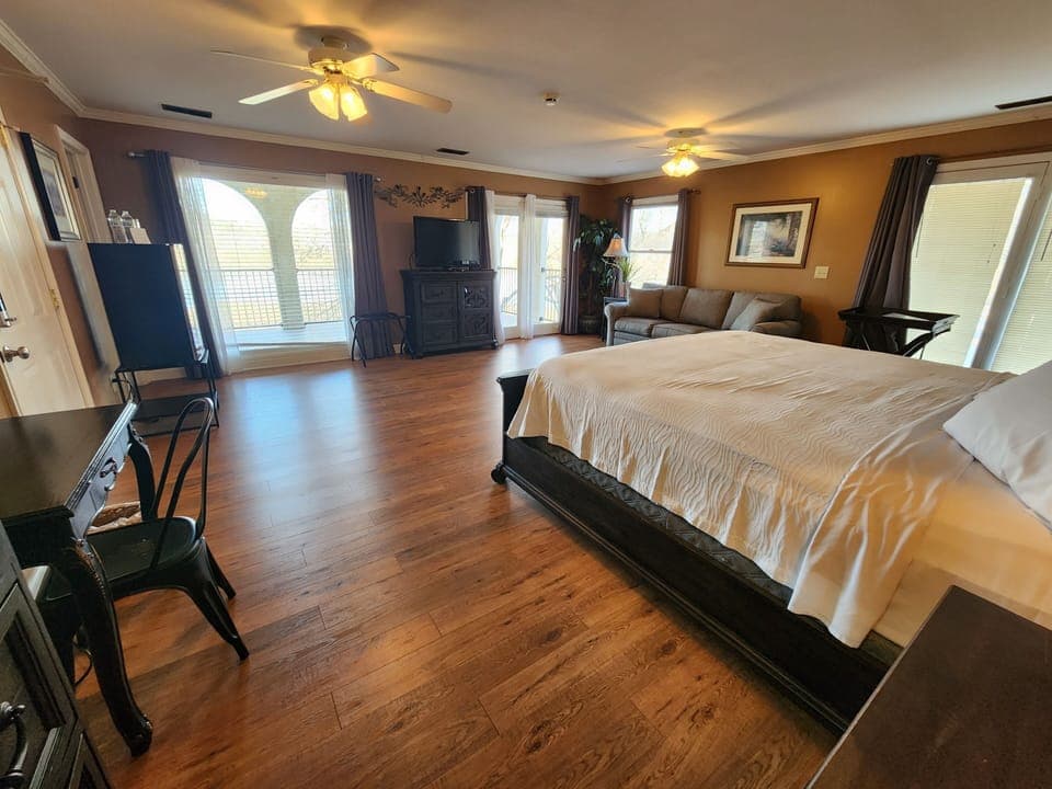 The Tennessee Room has a river view and balcony access.
