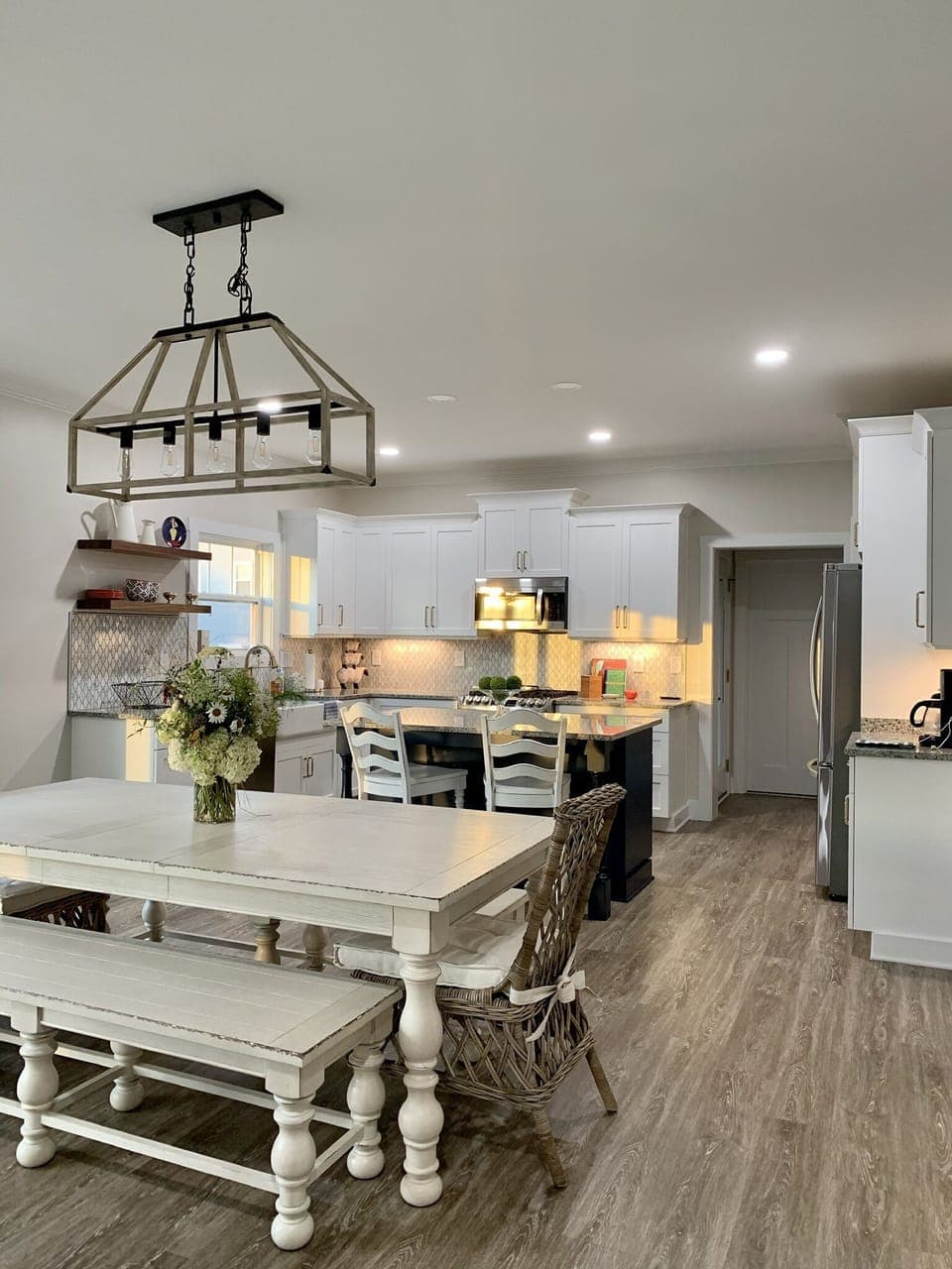 Dining area with ample seating. 
